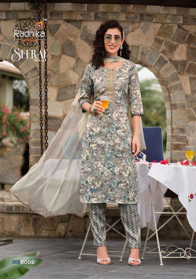 Seerat Vol 3 By Radhika Readymade Designer Salwar Suits 
